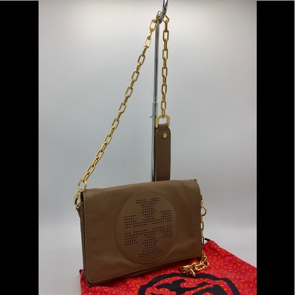 Tory Burch Taupe Leather Convertible Bag - Picture 13 of 16